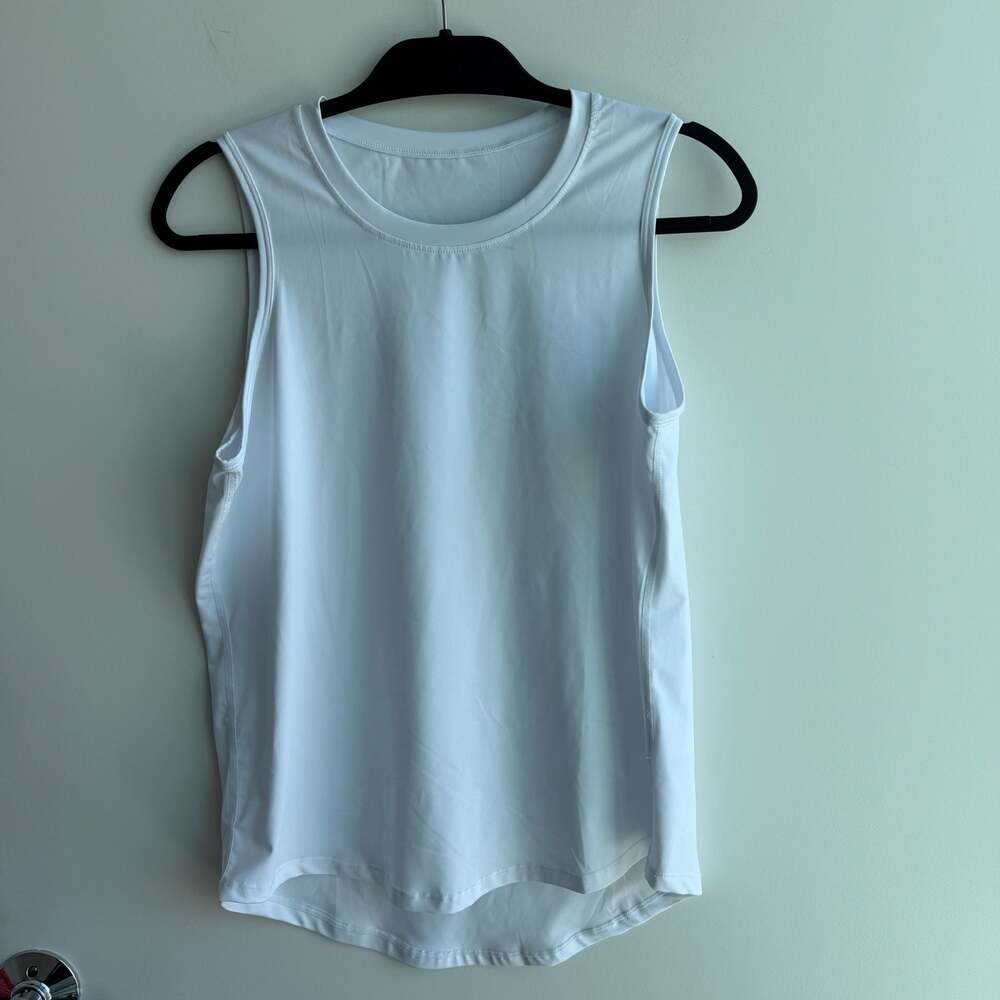 Unbranded Athletic Performance Sleeveless Tank Top White